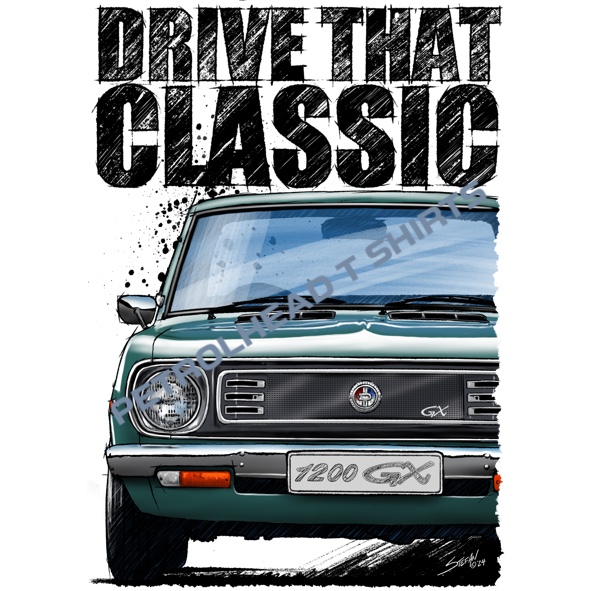 T Shirt with Drive that Classic Datsun 1200 GX - Image 5