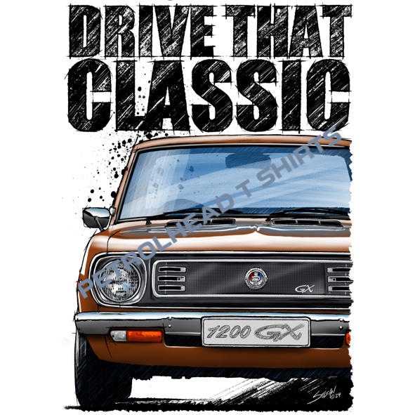 T Shirt with Drive that Classic Datsun 1200 GX - Image 4