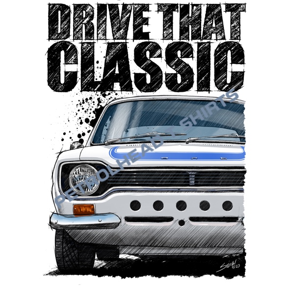 T Shirt Drive that Classic Ford Escort mk1