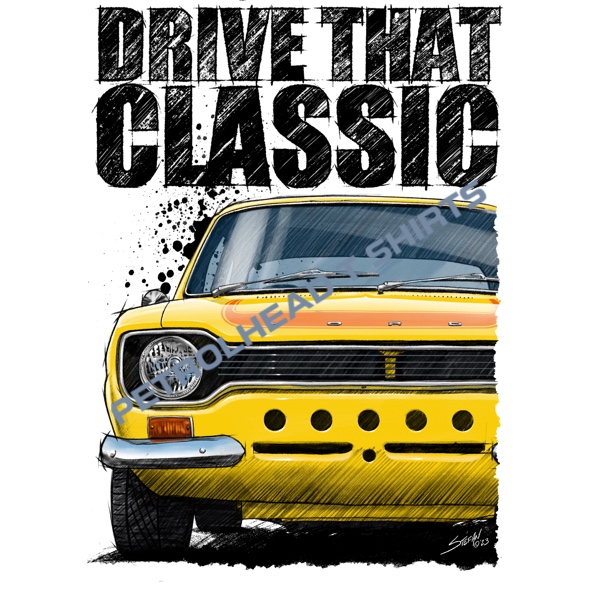 T Shirt Drive that Classic Ford Escort mk1